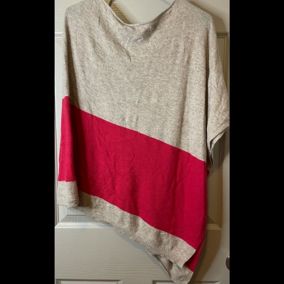 INC International Concepts Truffle and Pink Color Women's Poncho Size S/M - Picture 2 of 2